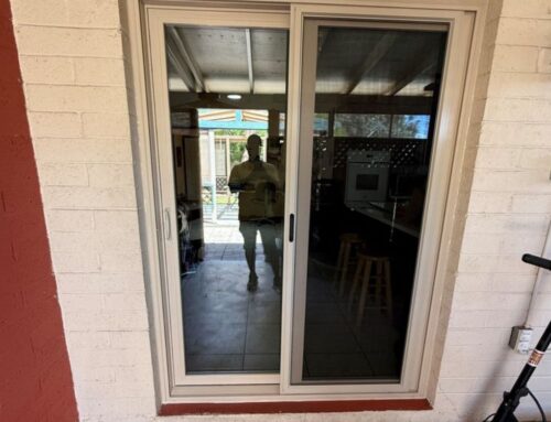 Tan Sliding Patio Door Replacement in Glendale, AZ